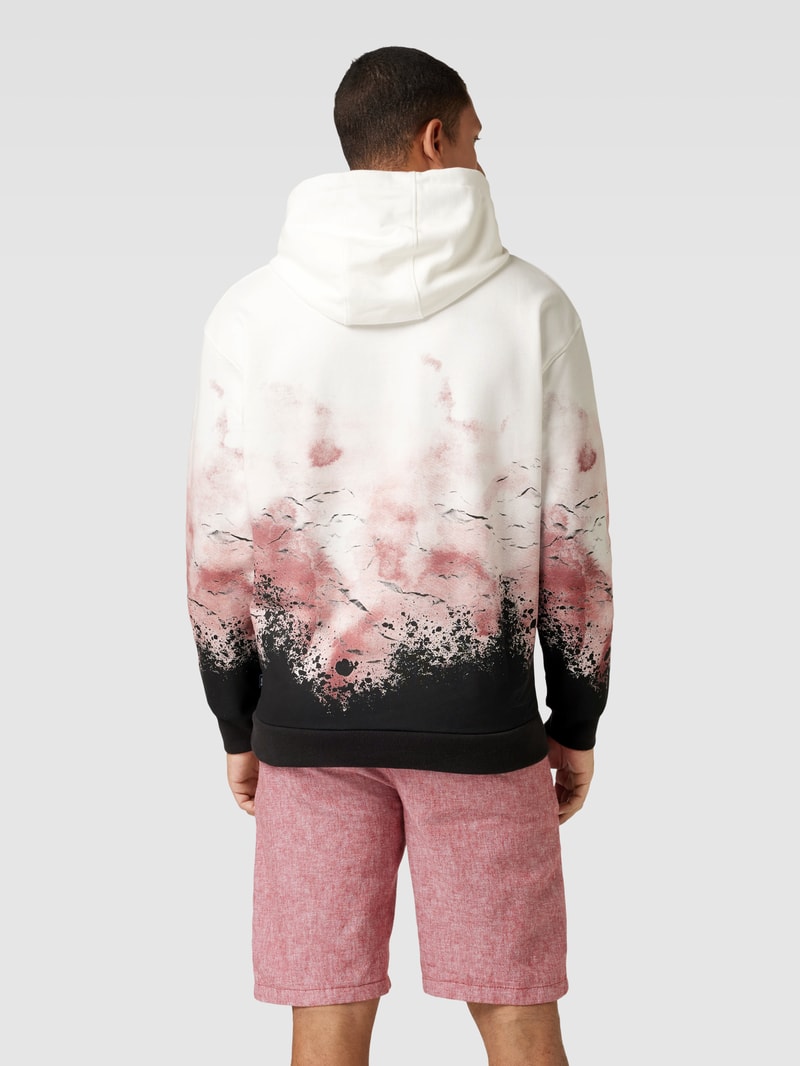 Hoodie mit Motiv-Print Modell 'Sorin' in rot