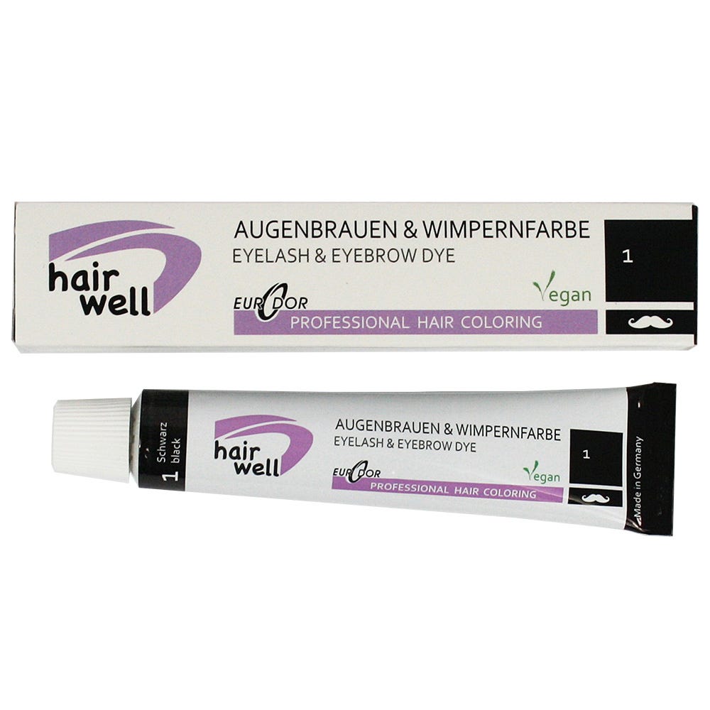 Hairwell Augenbrauen- und Wimpernfarbe Nr. 1 Schwarz 20 ml