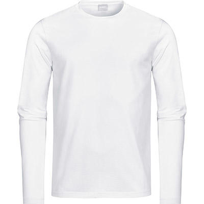 Mey, Longsleeve, Baumwoll-Stretch, weiß