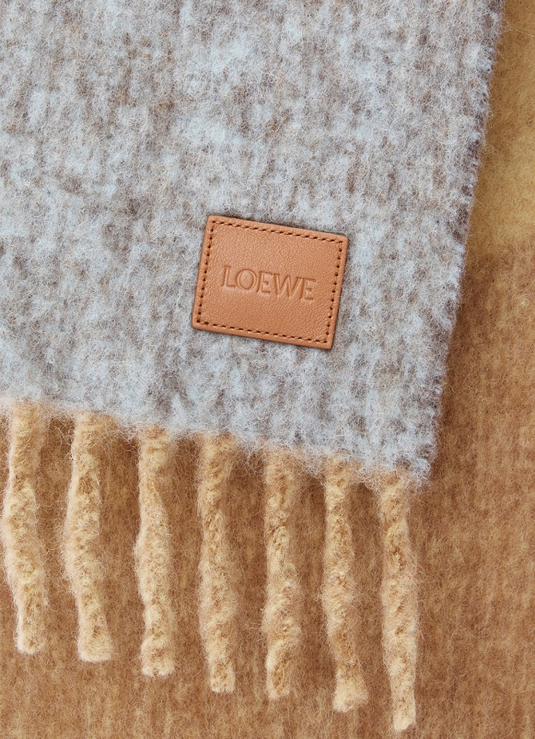 LOEWE  Sjaal in alpaca wolblend met print 185 x 23 cm