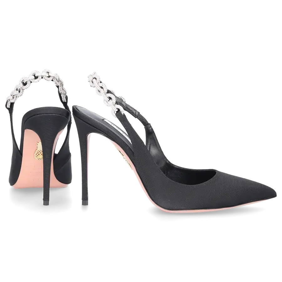 Aquazzura - Pumps LOVE LINK 105 Satin - schwarz