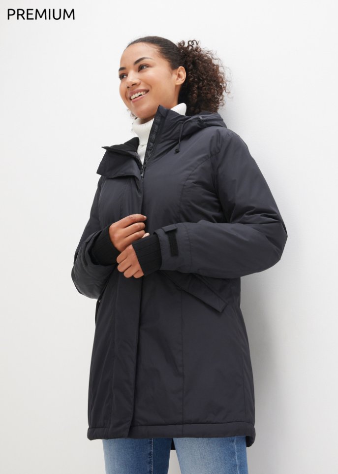 Hybrid-Thermoparka mit recycelter Daune, innen gesteppt