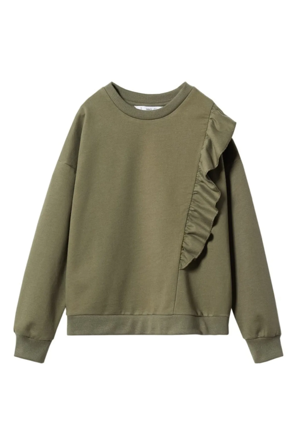 MANGO Kids  Dunkelkhakifarbenes Sweatshirt für Mädchen