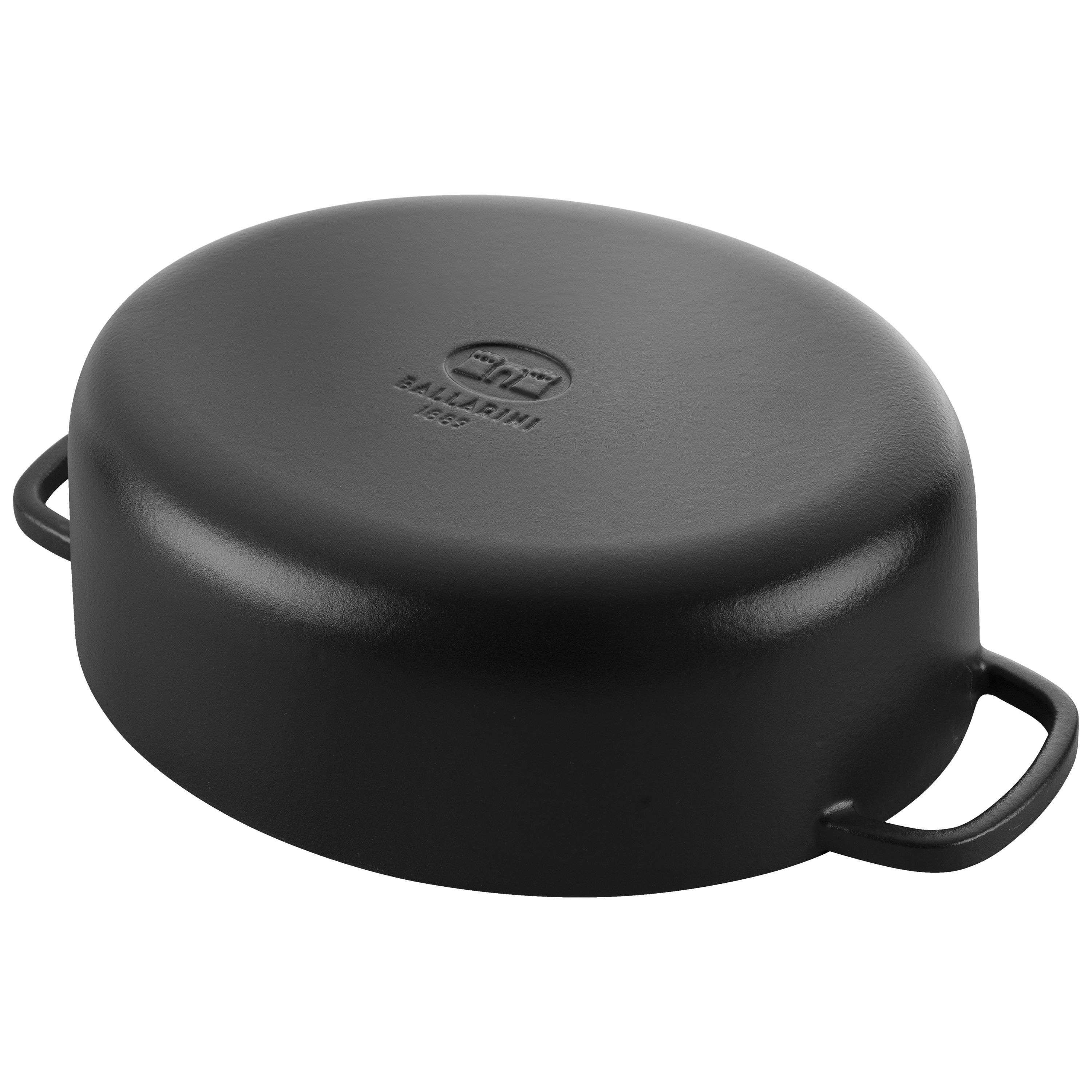 Cocotte 33 cm, oval, Schwarz, Gusseisen