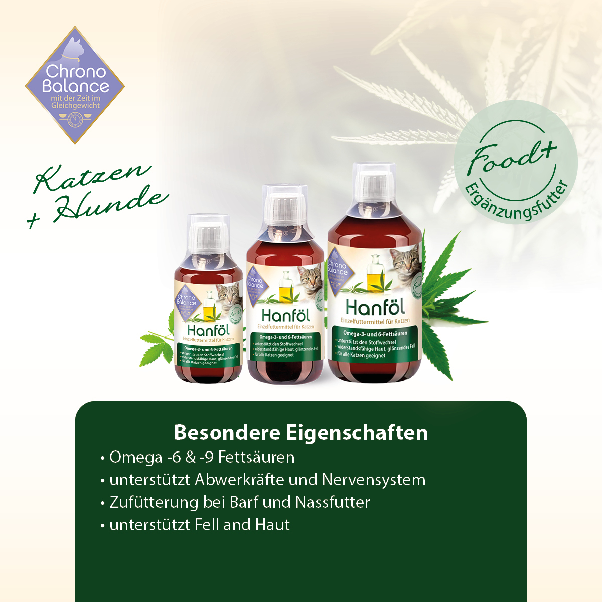 ChronoBalance Ergänzungsfutter & Aufzucht ChronoBalance Hanföl 500 ml