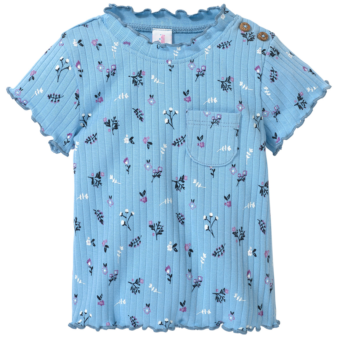Newborn T-Shirt mit Rippstruktur