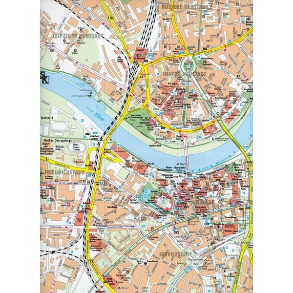 Dresden Cityplan 1 : 10 000 - Stadtplan