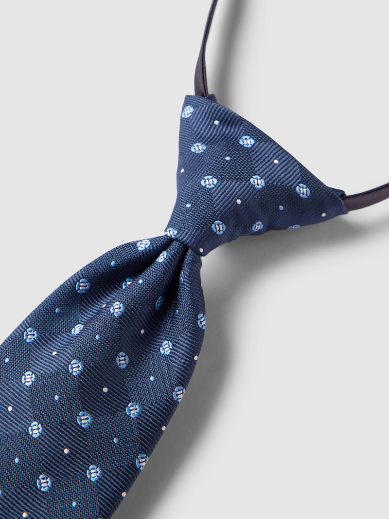 Krawatte mit Allover-Muster in marineblau