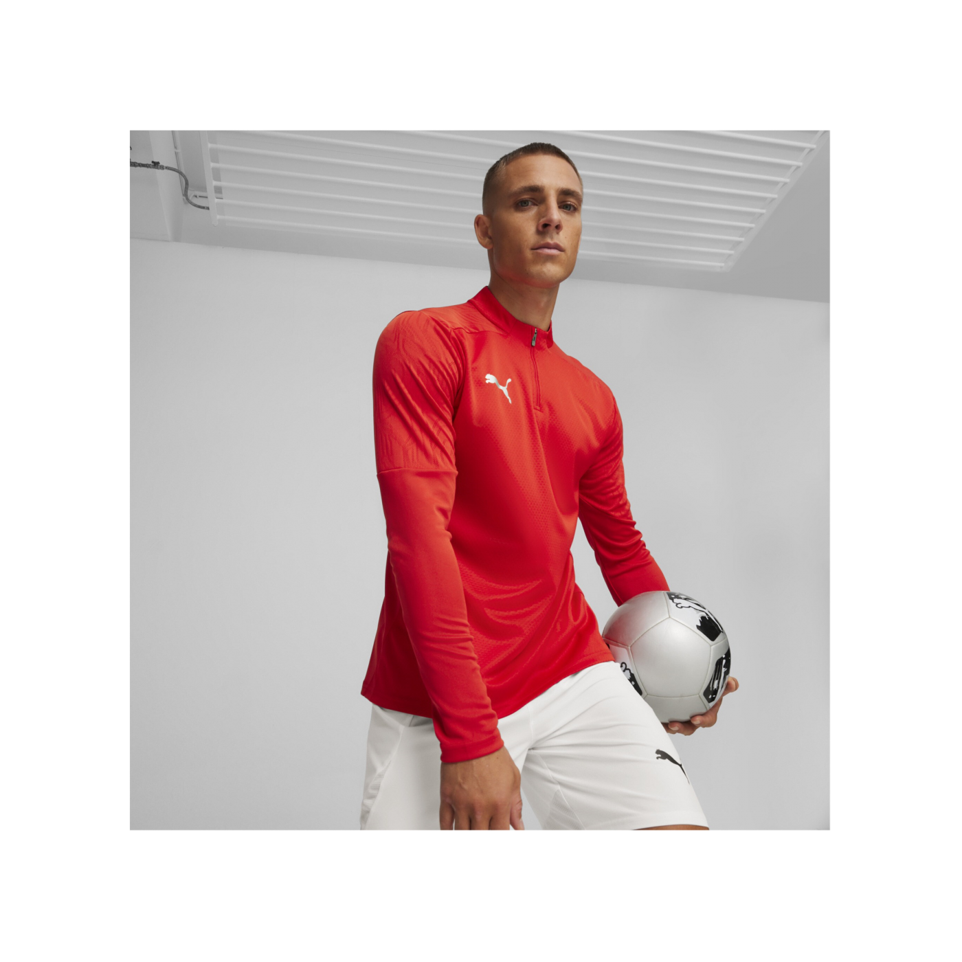 PUMA teamFINAL Training 1/4 Zip Sweatshirt Rot F01