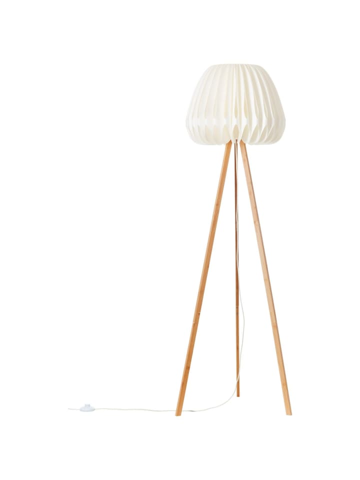 Brilliant Standleuchte, dreibeinig Inna ⌀ 62 cm in holz hell/weiß günstig kaufen onesize