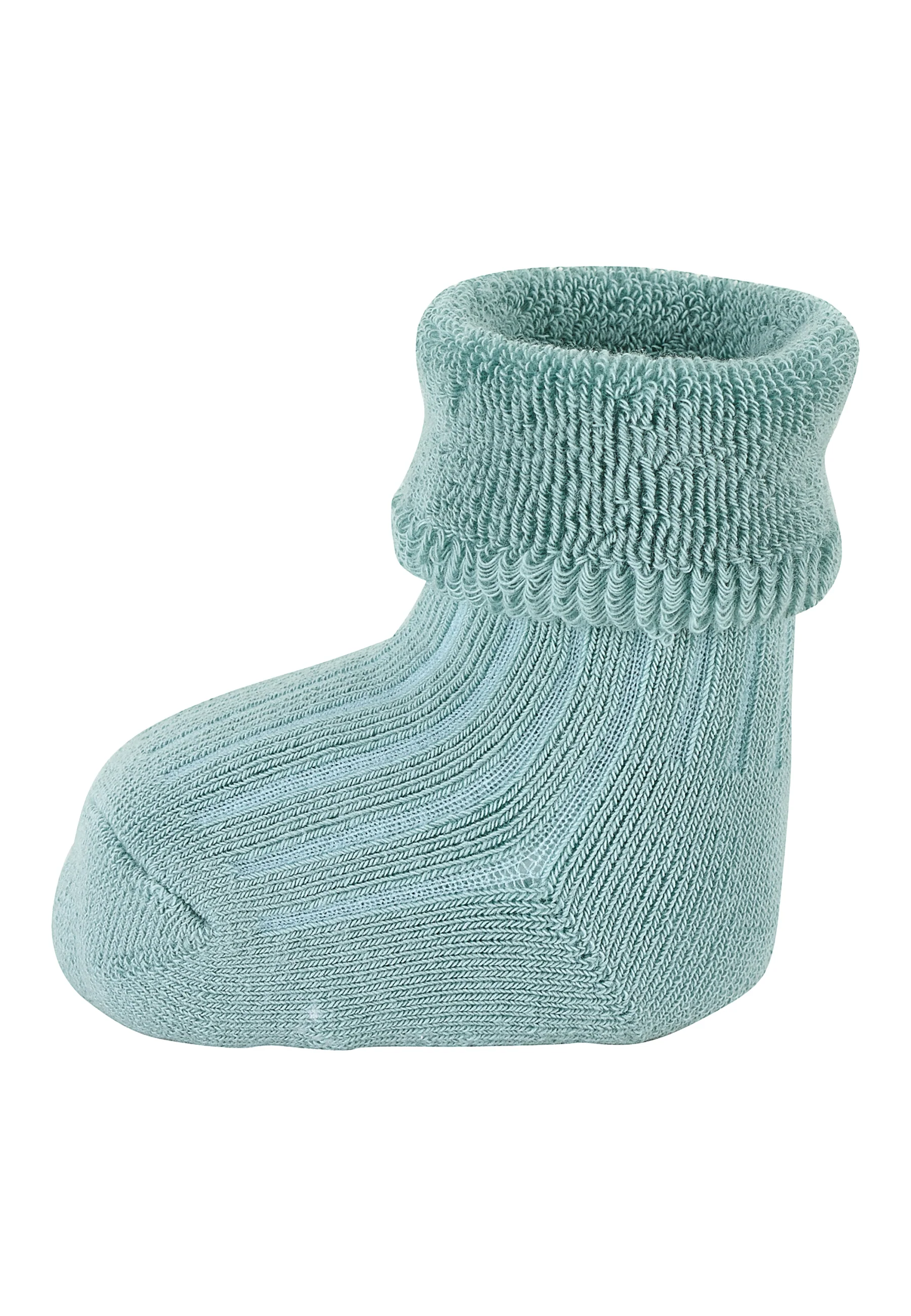 Babysocken uni mit Rippstruktur, Vollplüsch innen