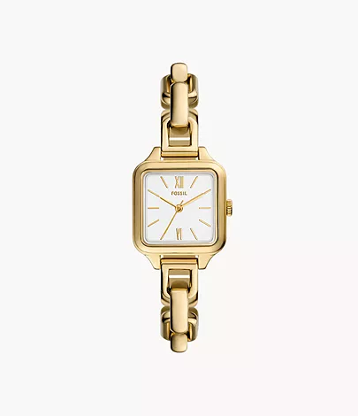 Fossil Outlet Uhr Colleen 3-Zeiger-Werk Edelstahl goldfarben