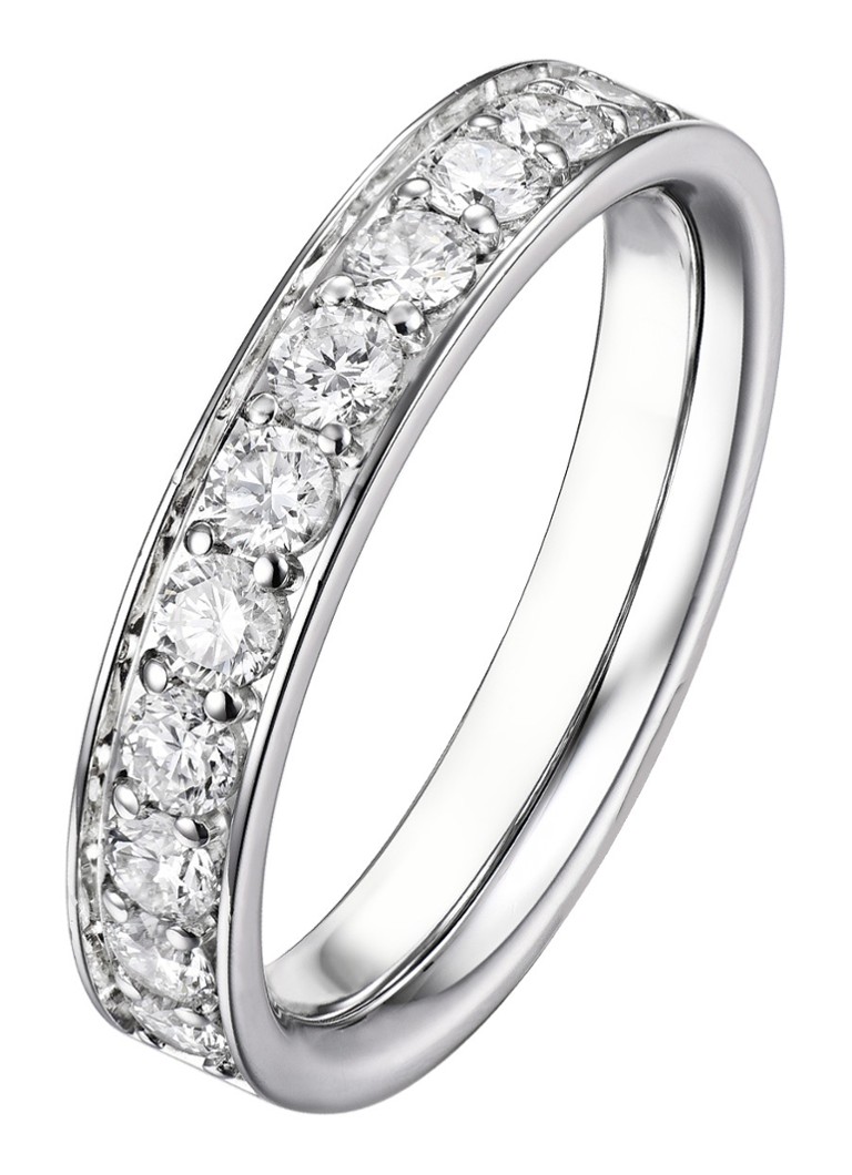 Anello Diamond Point in oro bianco con diamante da 1,01 ct, ideale per un matrimonio.