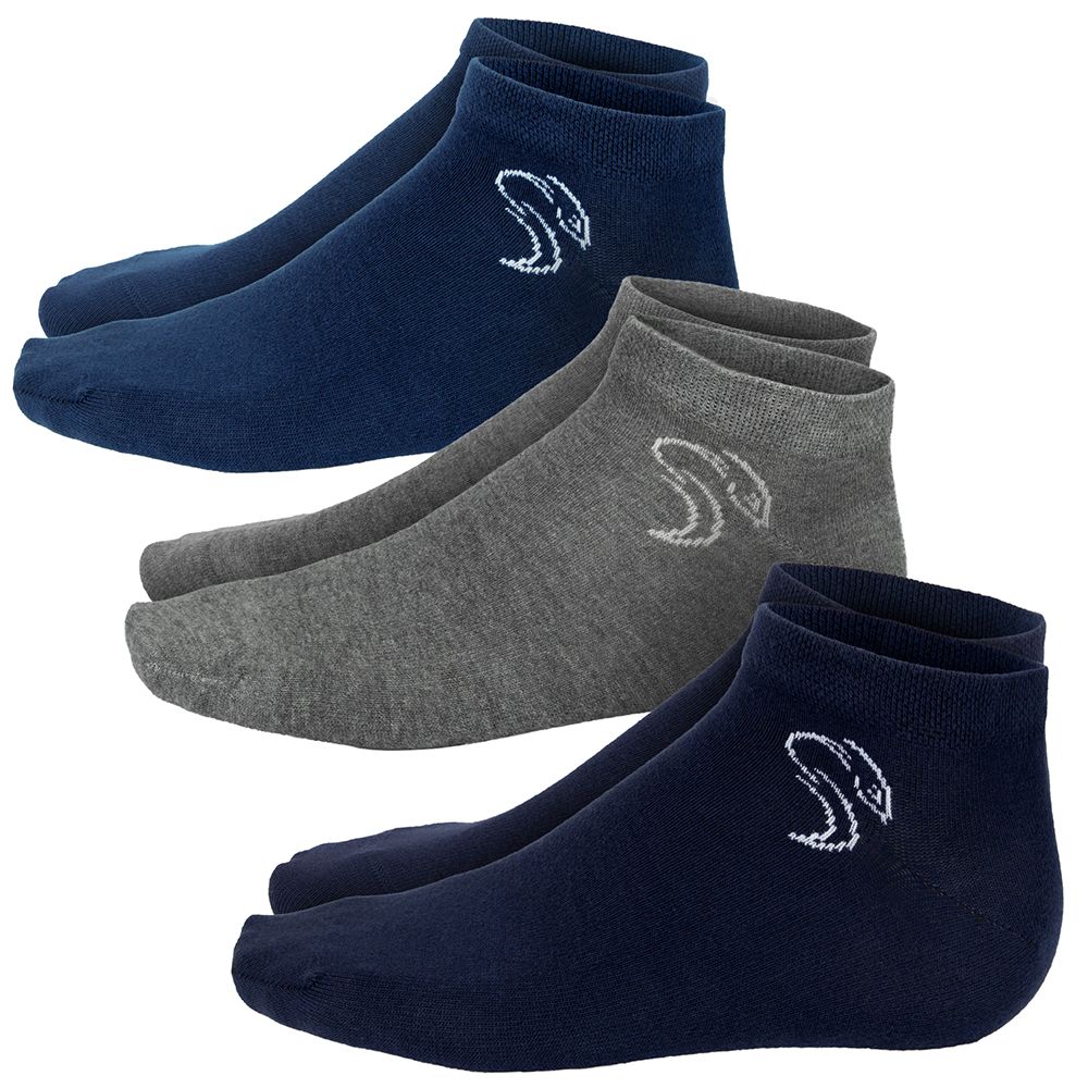 Black Snake 3-Pack Blue Smooth Style Sneakersocken