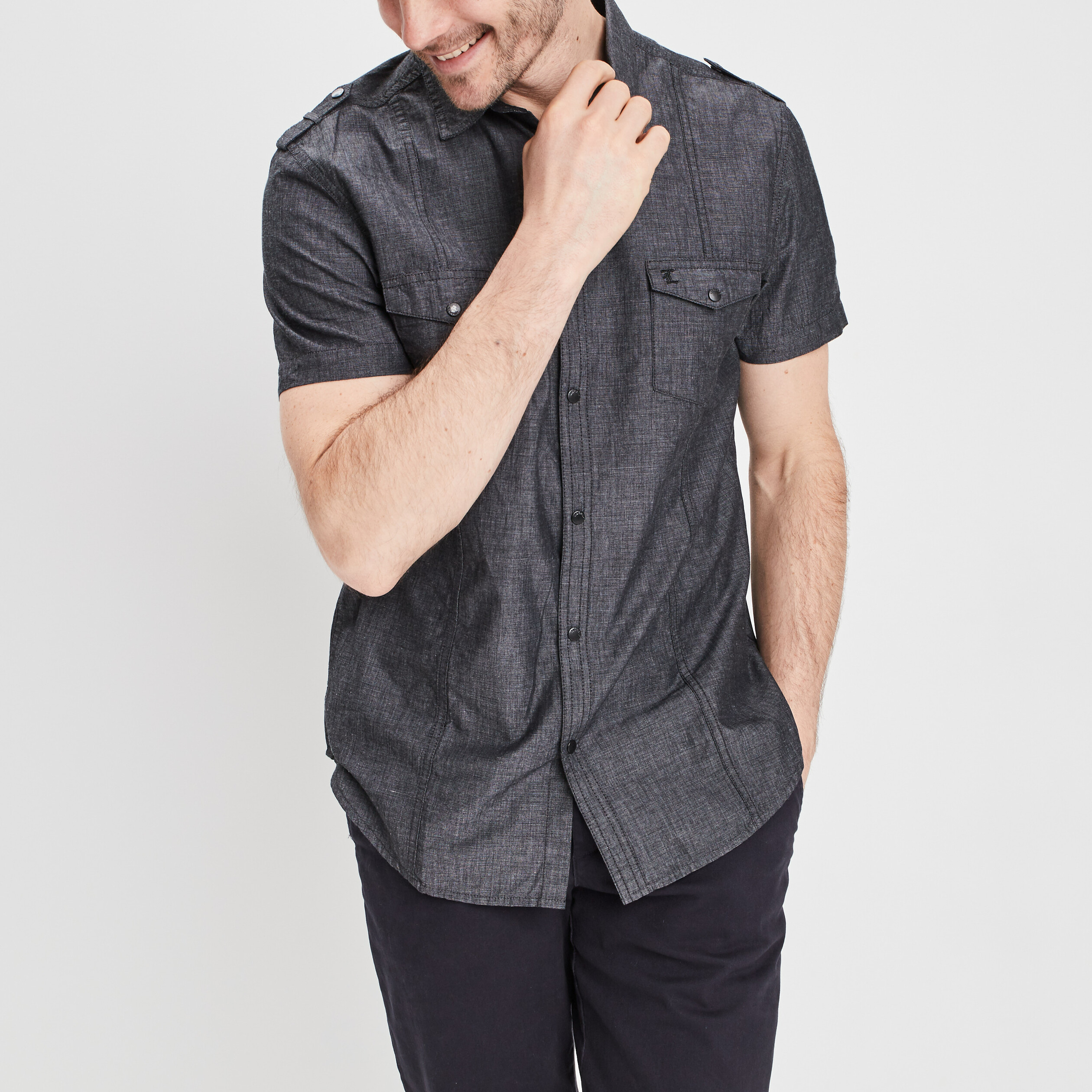 Chemise Liberto gris homme | La Halle
