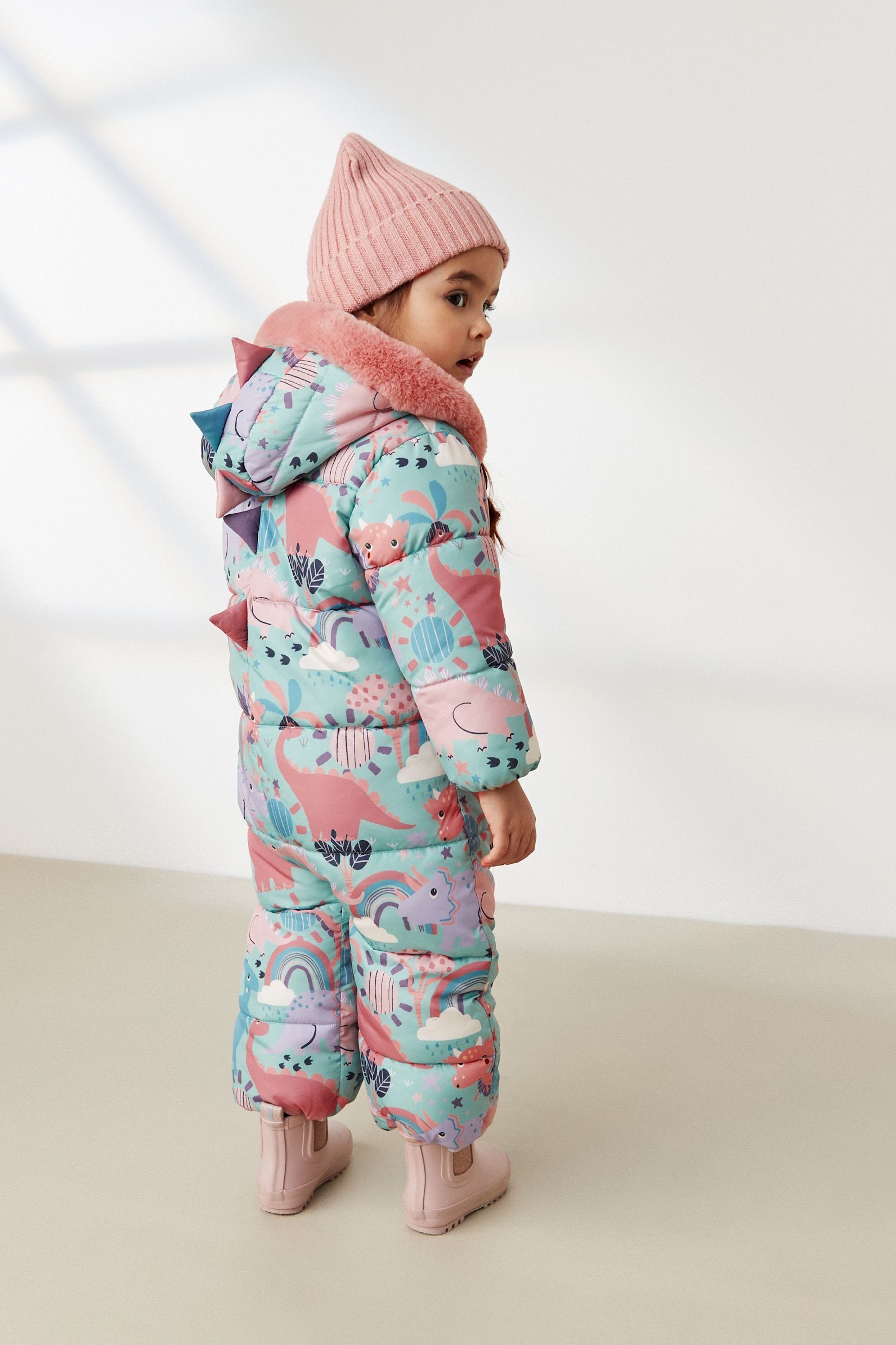 Next Schneeoverall Wasserabweisender Schneeanzug mit 3D-Dinosaurier (1-tlg)