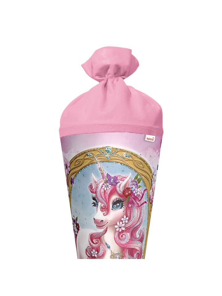 ROTH Schultüte groß Einhorn Beauty 70 cm, Glitter in Rosa günstig kaufen onesize