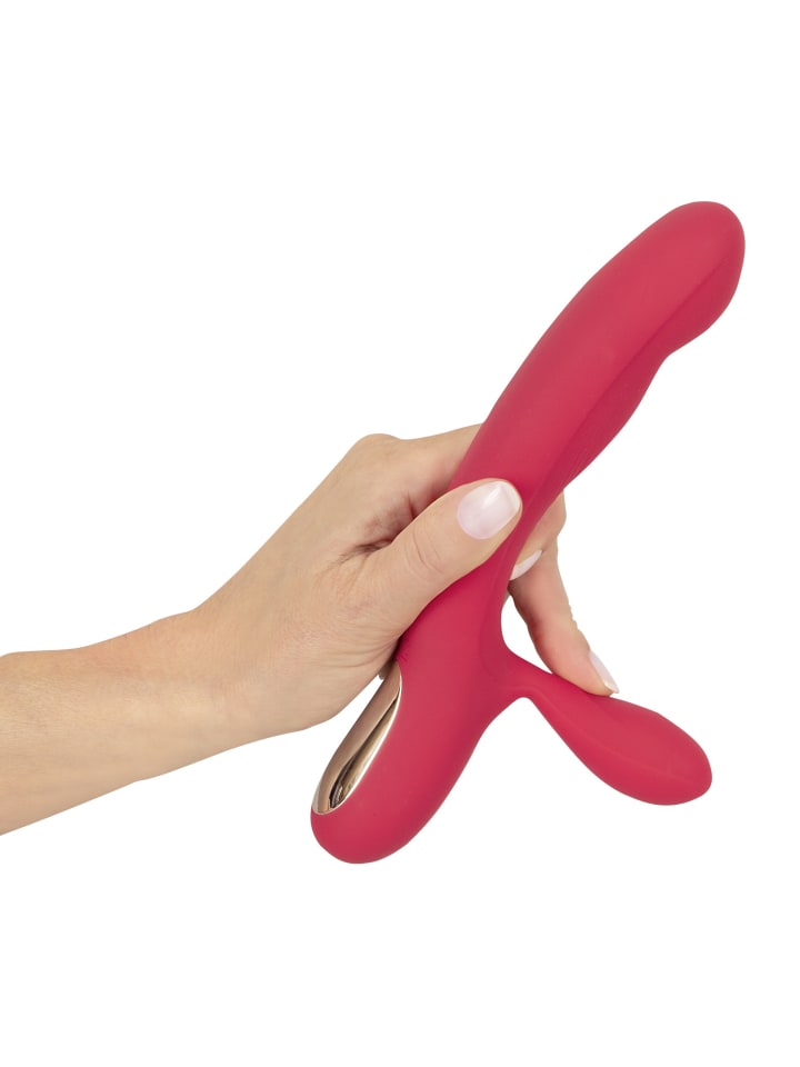Sweet Smile Rabbitvibrator Thumping Rabbit Vibrator in rot günstig kaufen 21,2 cm
