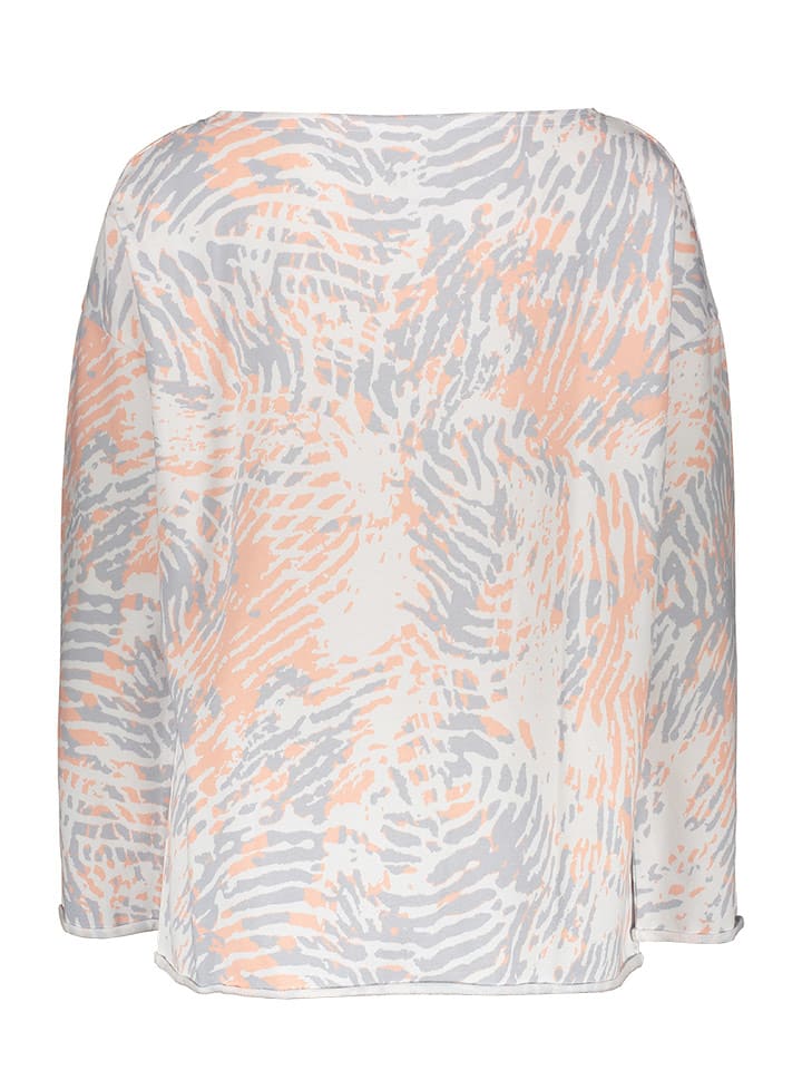 Juvia Sweatshirt in Grau/ Creme/ Orange günstig kaufen