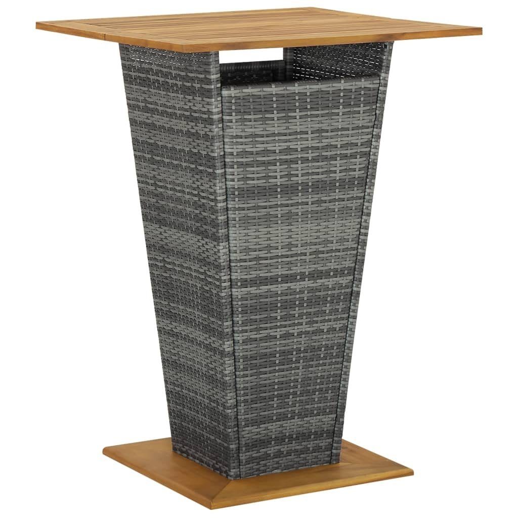 möbelando Stehtisch Wörrstadt (LxBxH: 80x80x110 cm), aus Akazienholz in Grau