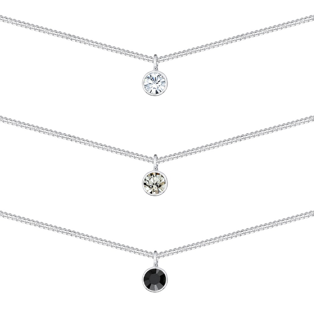 Elli Elli by Julie & Grace Collier Femme Couvre Chef avec Cristaux en Argent Sterling  collier