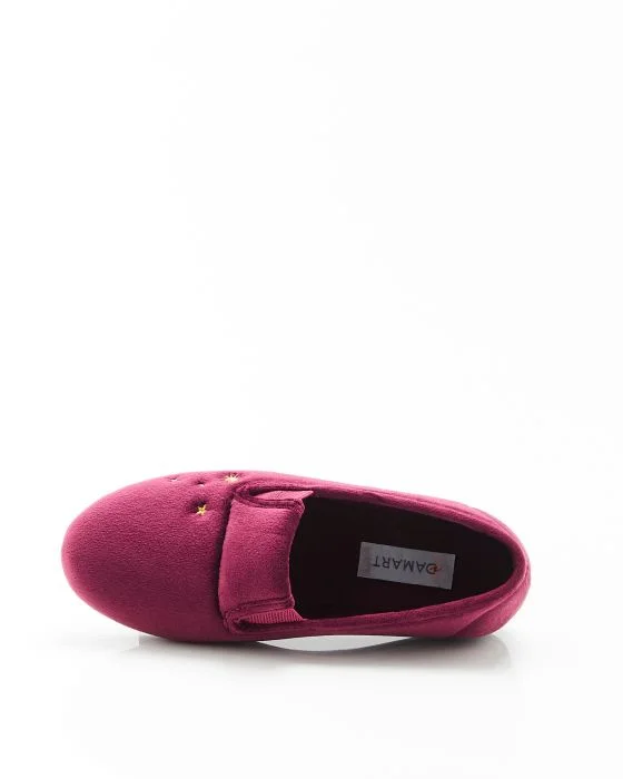 Ballerines brodées aspect velours