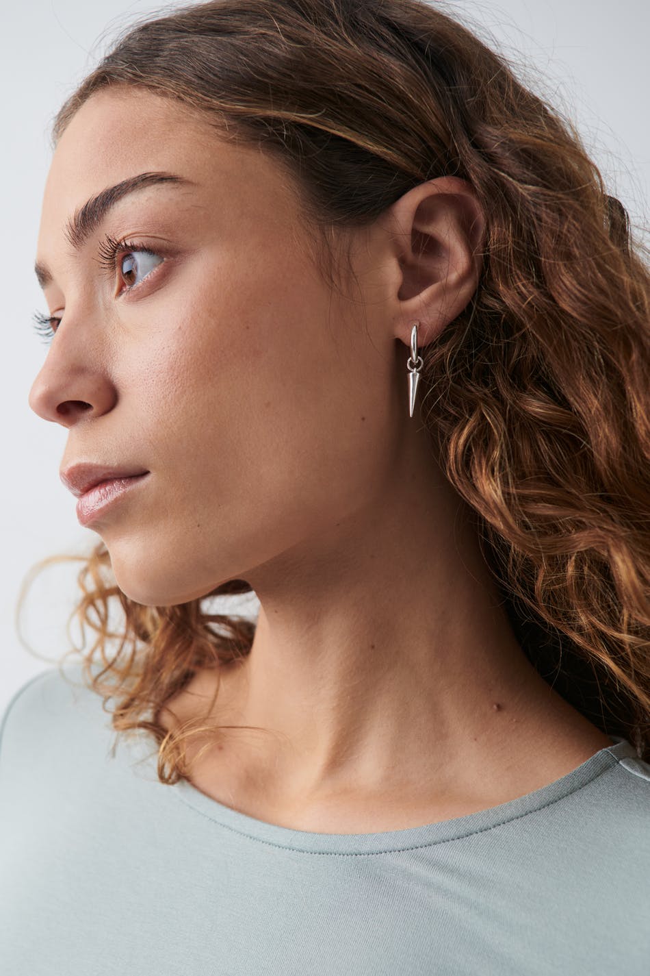 Spike hoop earrings
