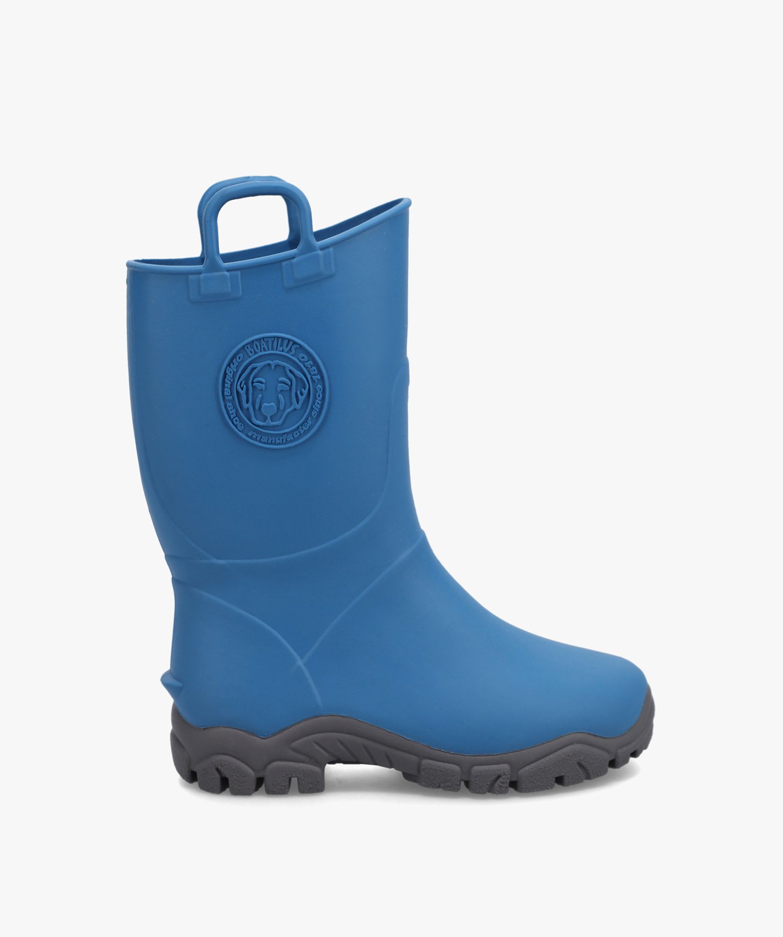 Bottes de pluie Garçon dessus uni avec anses - Boatilus bleu | GEMO