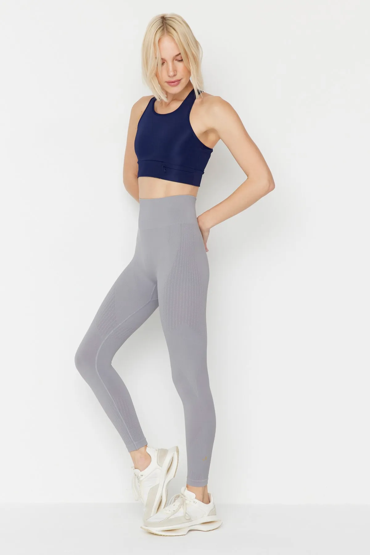 Jerf  Lily - Graue Restorer-Leggings mit hoher Taille