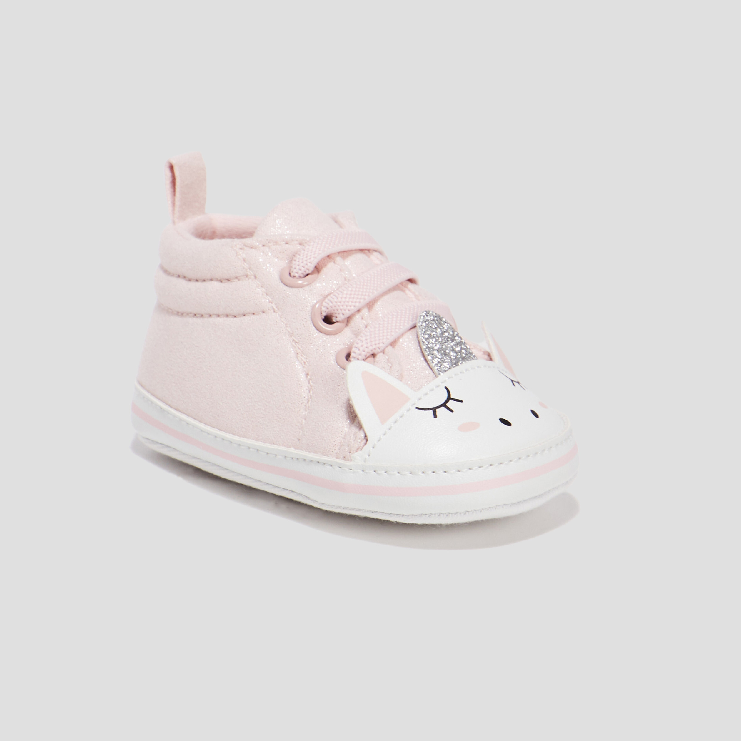 Tennis à lacets rose bébé fille | La Halle