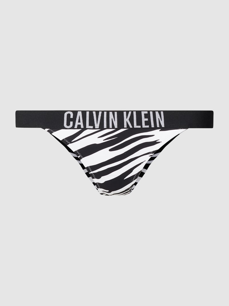 Bikini-Hose mit Animal-Muster Modell 'INTENSE' in schwarz
