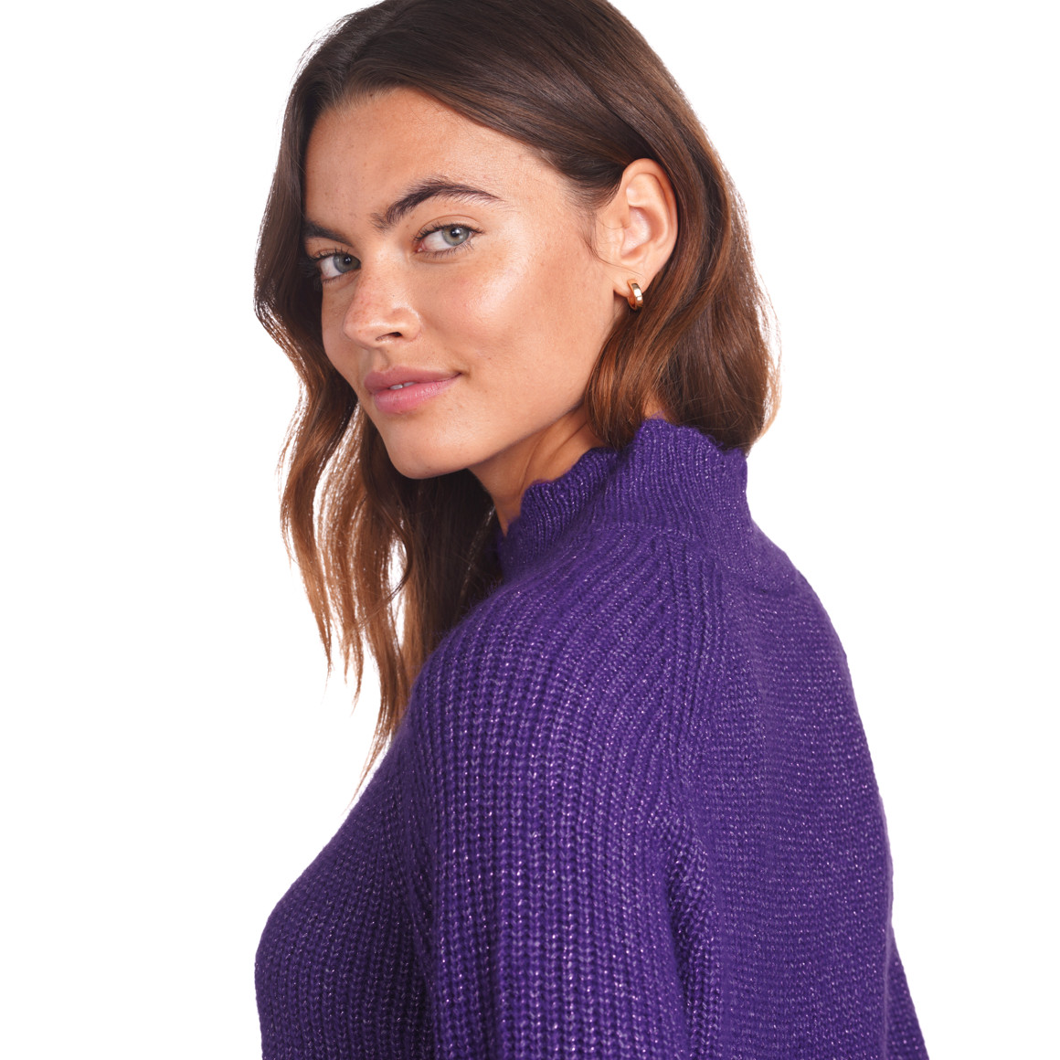 Damen Strickpullover mit Effektgarn