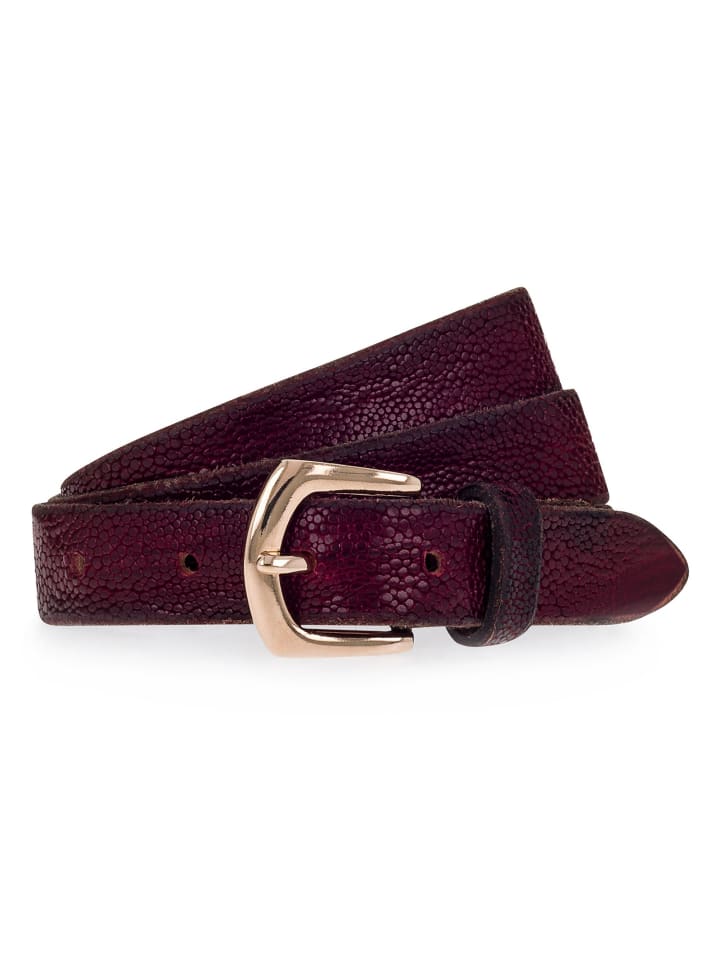 b.belt Gürtel Leder in dunkelrot günstig kaufen