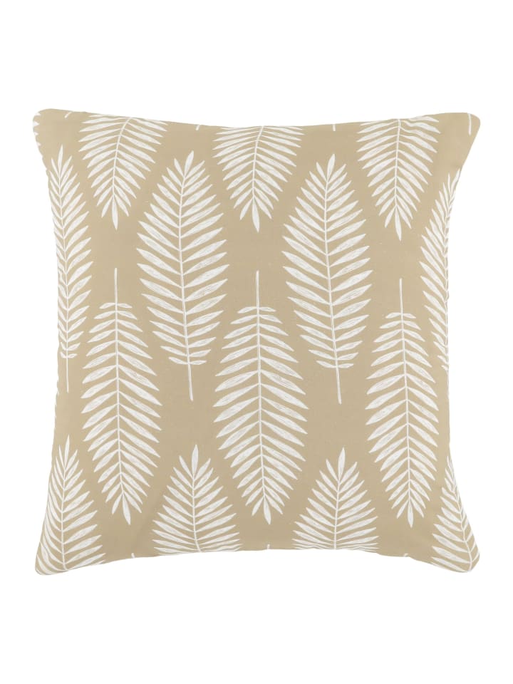 Chic Antique Aix Kissenbezug mit Tropischen Blattmotiv in beige günstig kaufen onesize