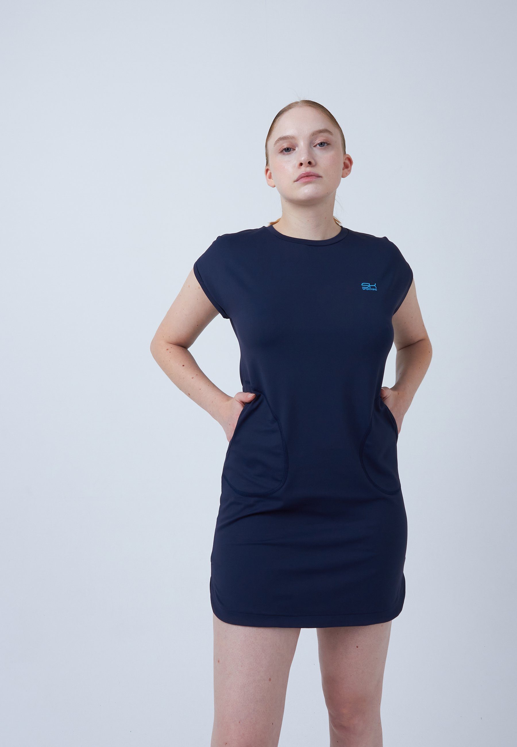 SPORTKIND Tenniskleid Loose Fit Mädchen & Damen navy blau