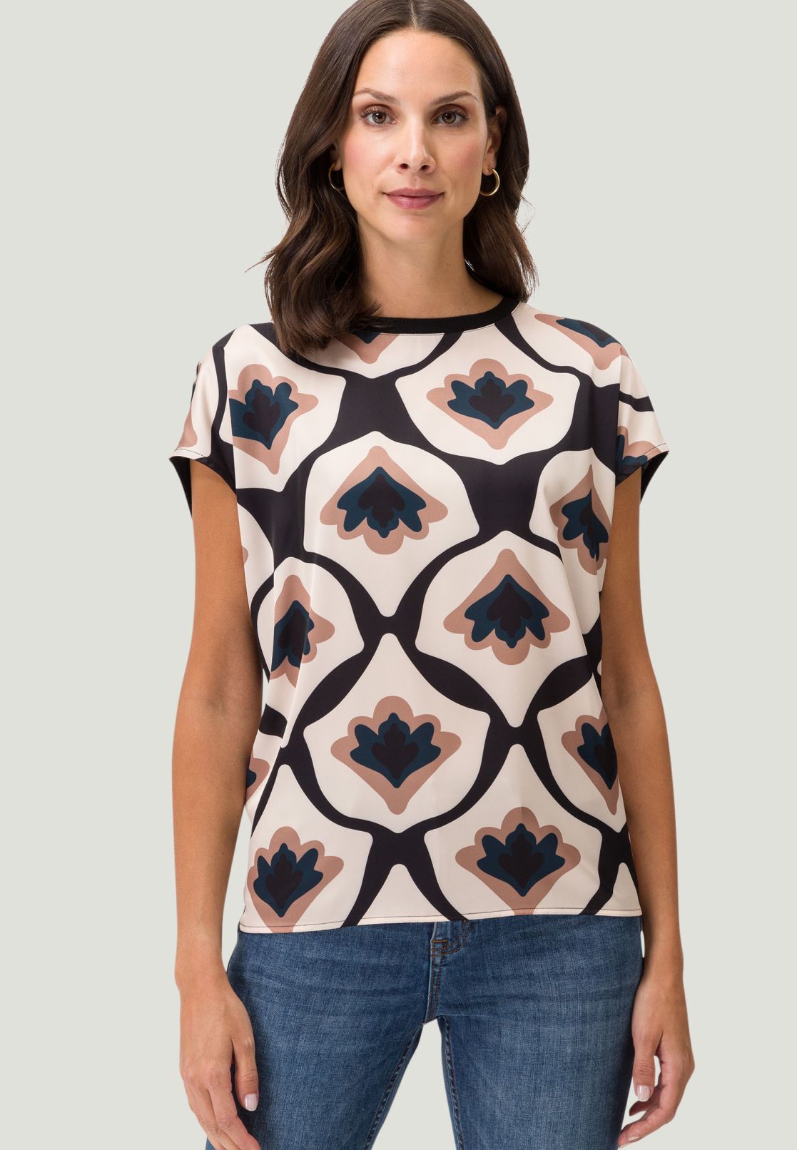 Blusenshirt mit grafischem Print