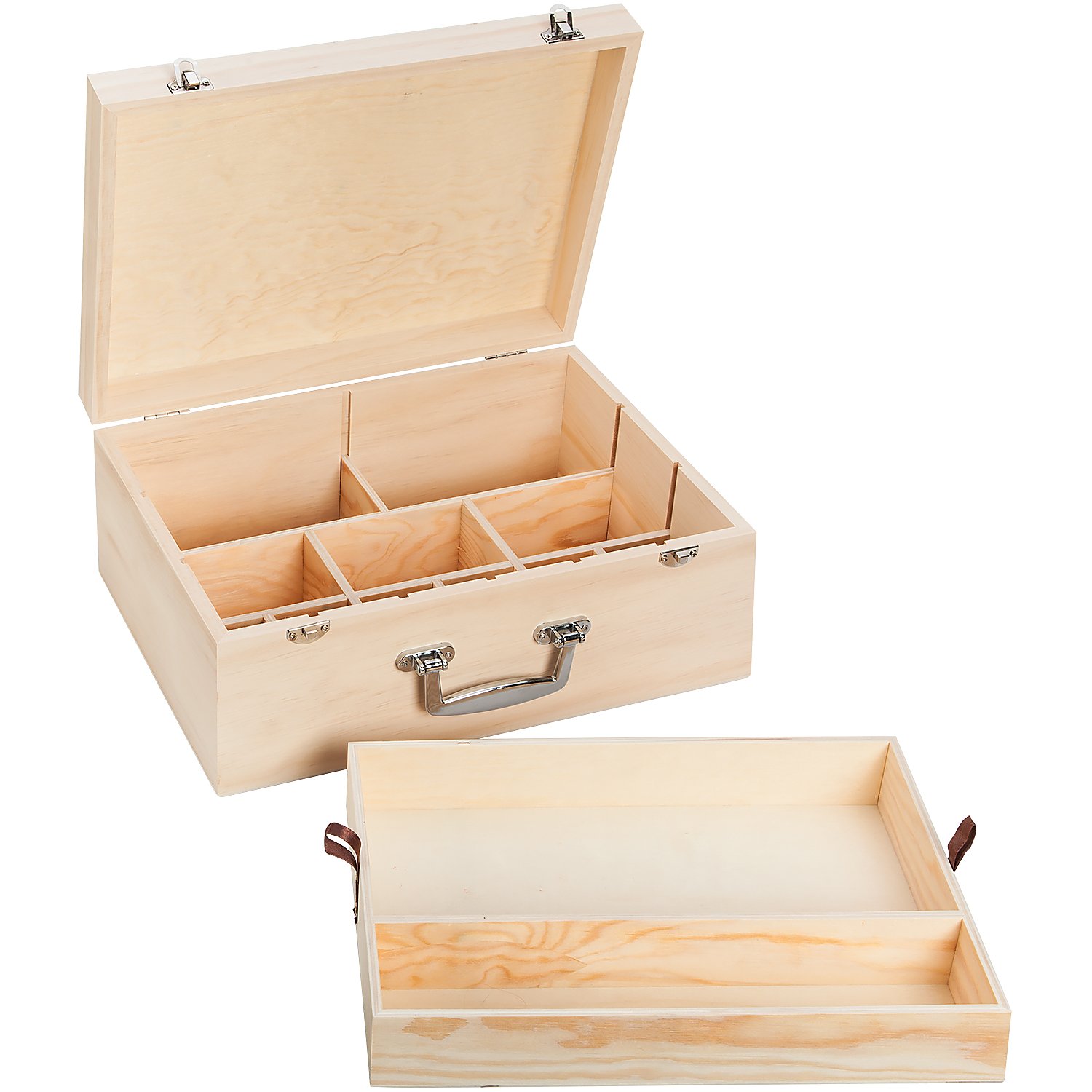 Koffer aus Holz, 35 x 25 x 15 cm