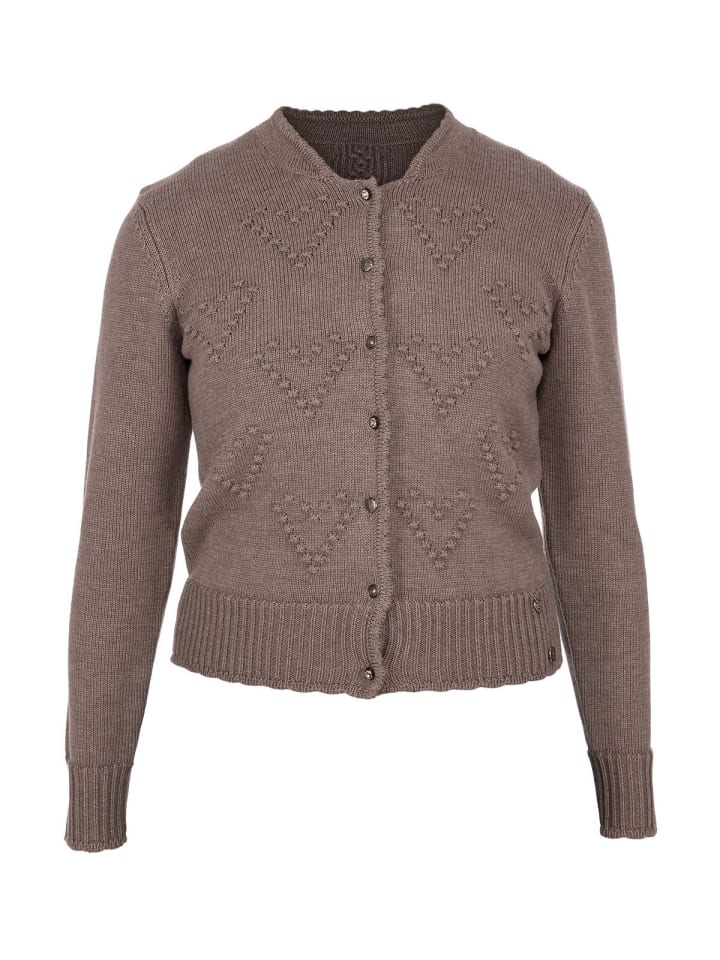 Spieth & Wensky Strickjacke BRESCIA in dunkelbraun günstig kaufen
