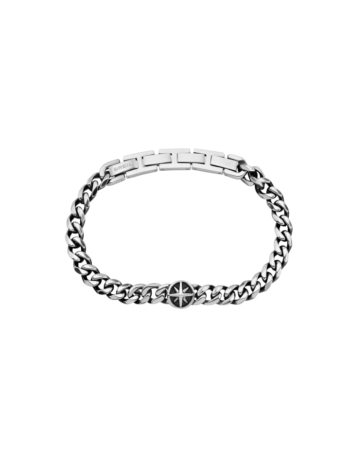 Breil Armband dock silber, schwarz günstig kaufen 21 cm