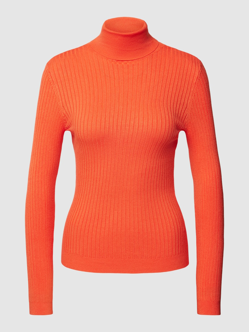 Strickpullover mit Rollkragen Modell 'KAROL' in orange