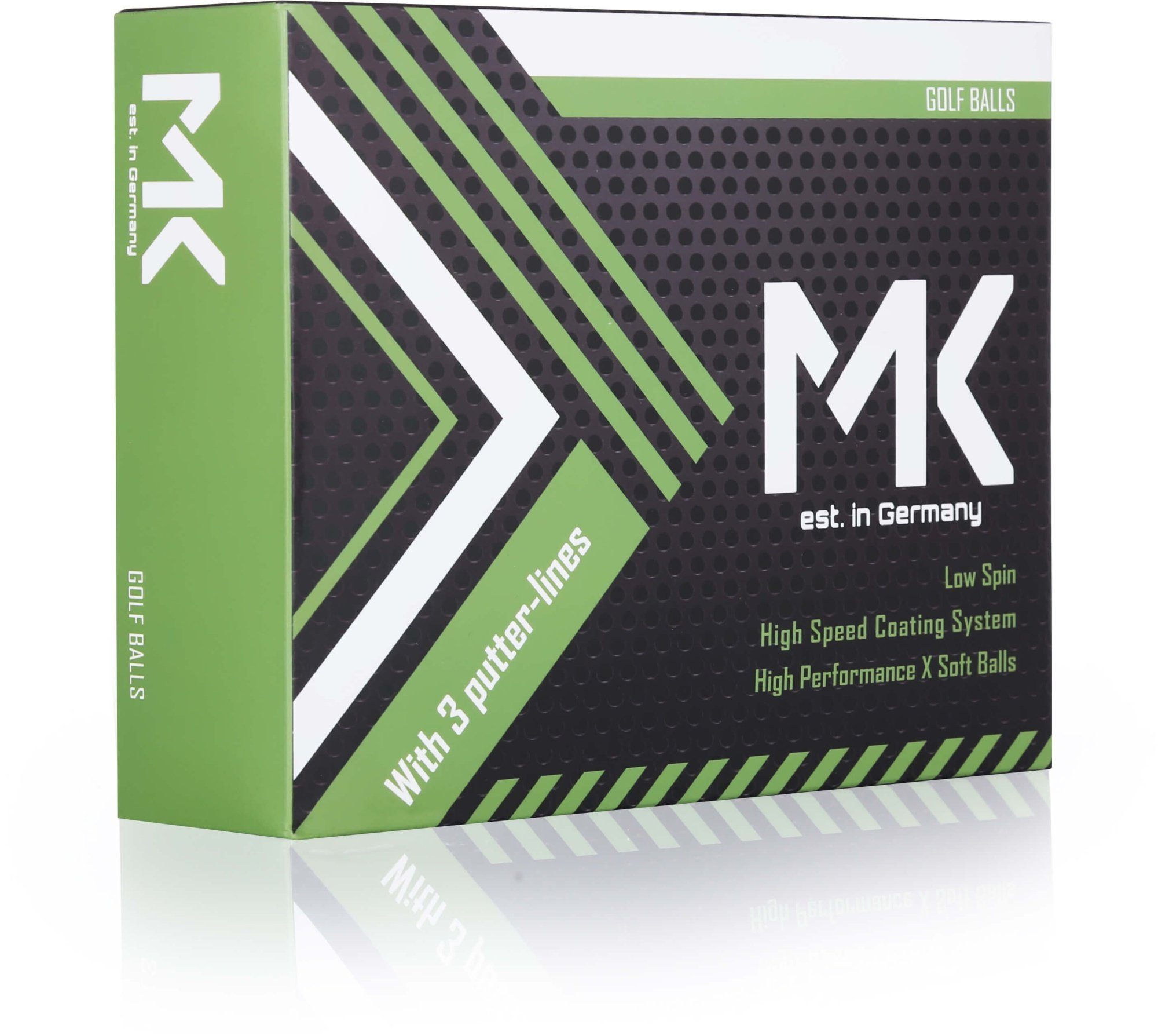 MK Golf Golfball MK Golf Golfbälle 3-Kern Long Range - 12 Stück - Weiss - 45.7 Gramm - 42.7 Millimeter