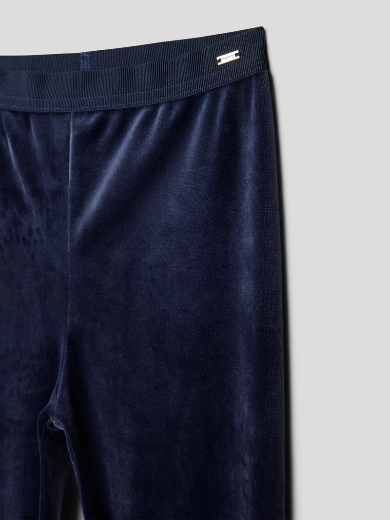 Leggings mit Label-Detail in marineblau