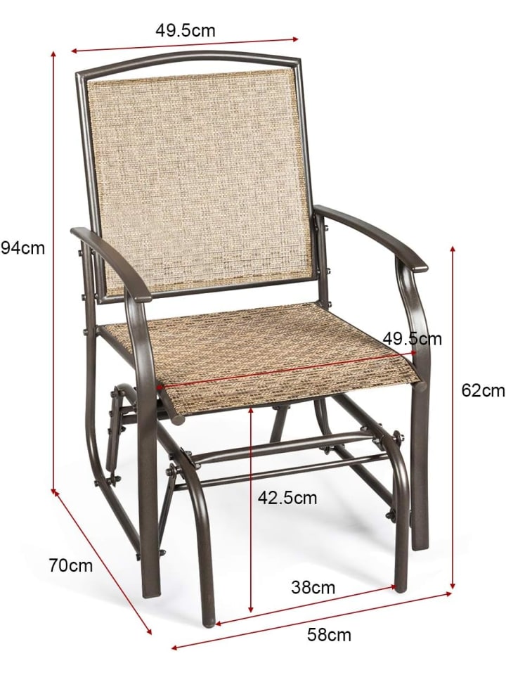 COSTWAY Schaukelstuhl in Braun günstig kaufen onesize