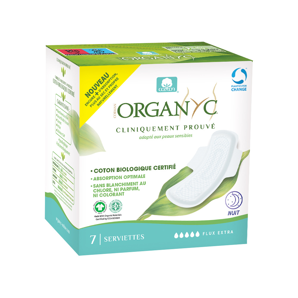 organyc ORG SERV EXTRA NUIT 7U Protection menstruelle