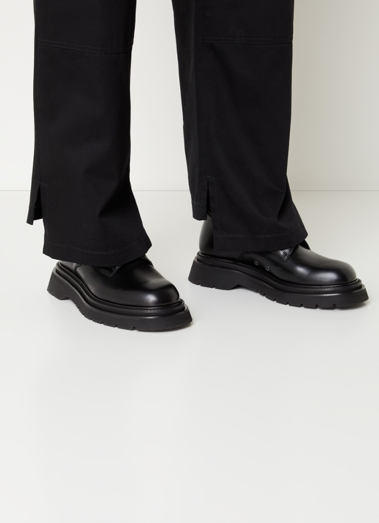 Ghete cu șireturi din piele militară Dsquared2 D2Q2