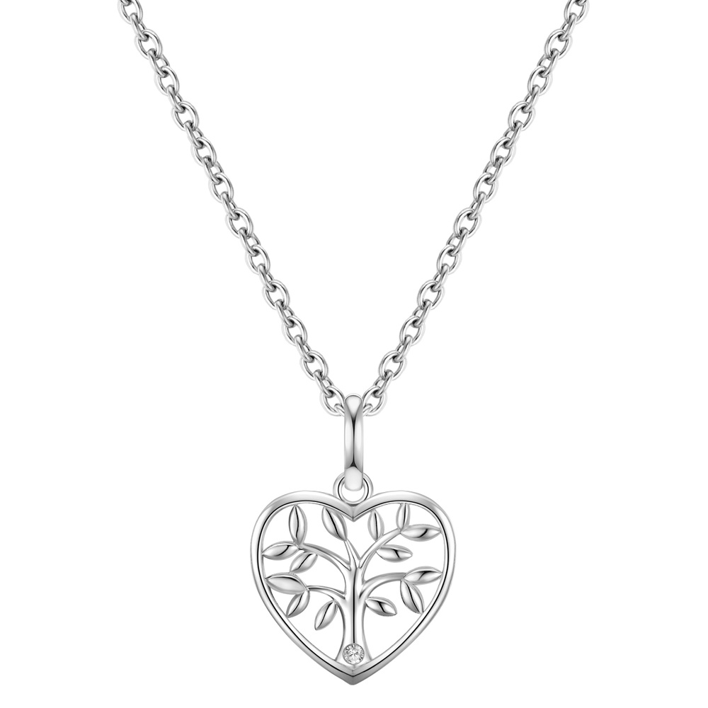 Glanzstücke München Chaîne Arbre de vie Argent sterling Lab Grown Diamond en Argent collier