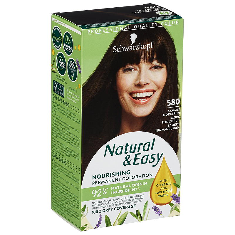 Natural&Easy Hårfarge Natural & Easy 580 mørkebrun