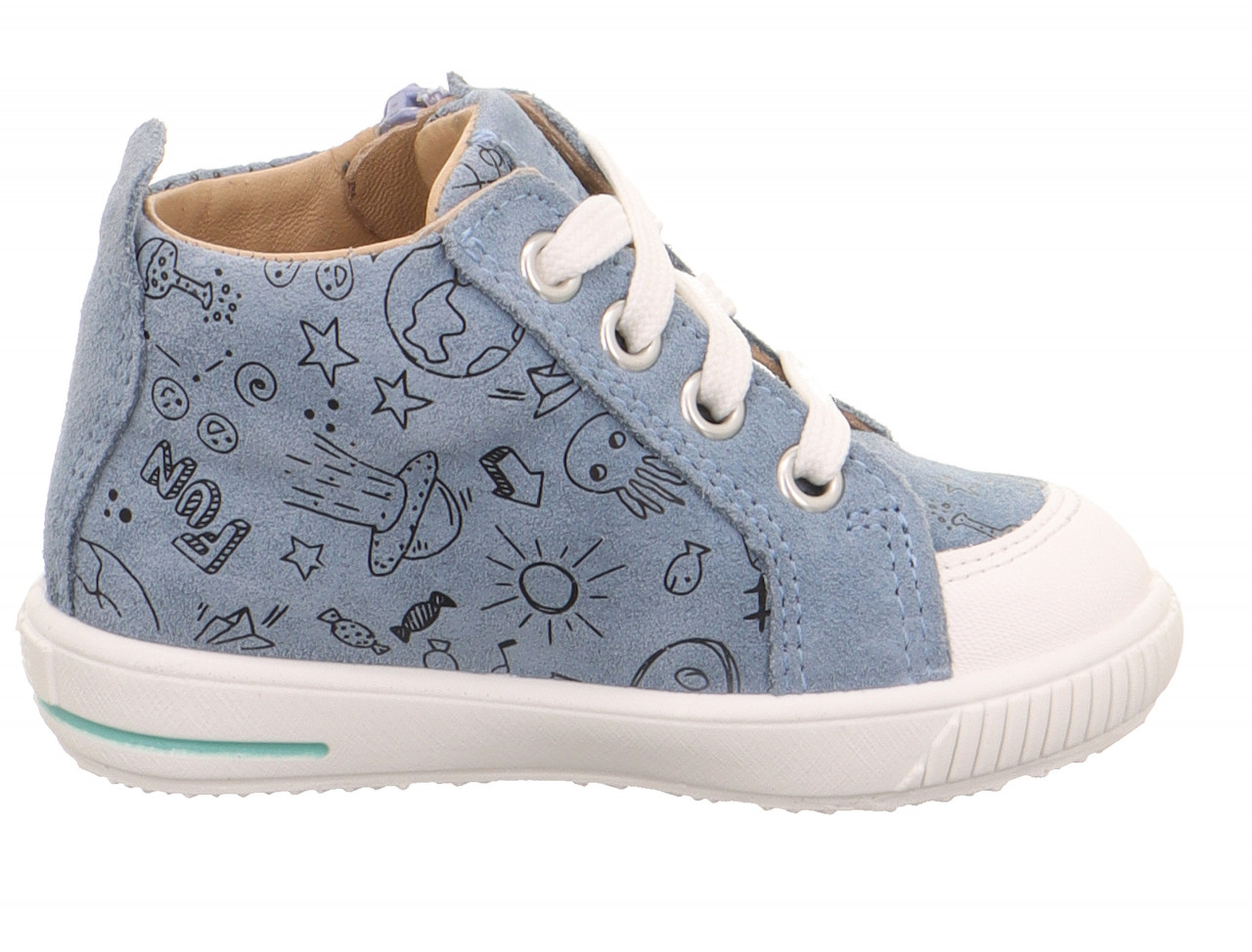 MOPPY - Blau/WeissSneaker low mit Reißverschluss