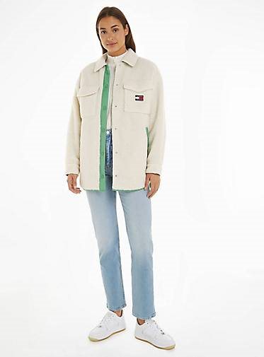 TOMMY-JEANS Damen Wendejacke TJW REVERSIBLE SHERPA JACKET