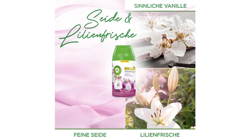 Air Wick Freshmatic Max Nachfüllung DUO Seide & Lilienfrische 500 ml